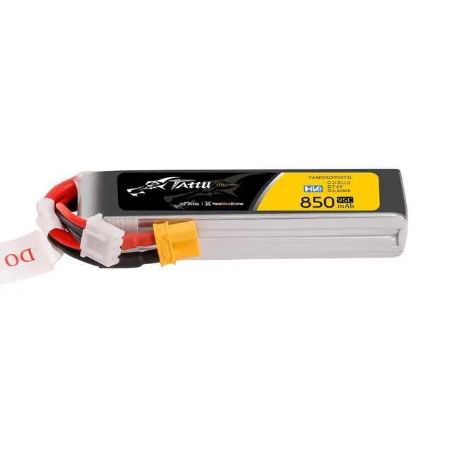 Tattu FPV Classic 850mAh 2S Batterie Lipo HV XT30