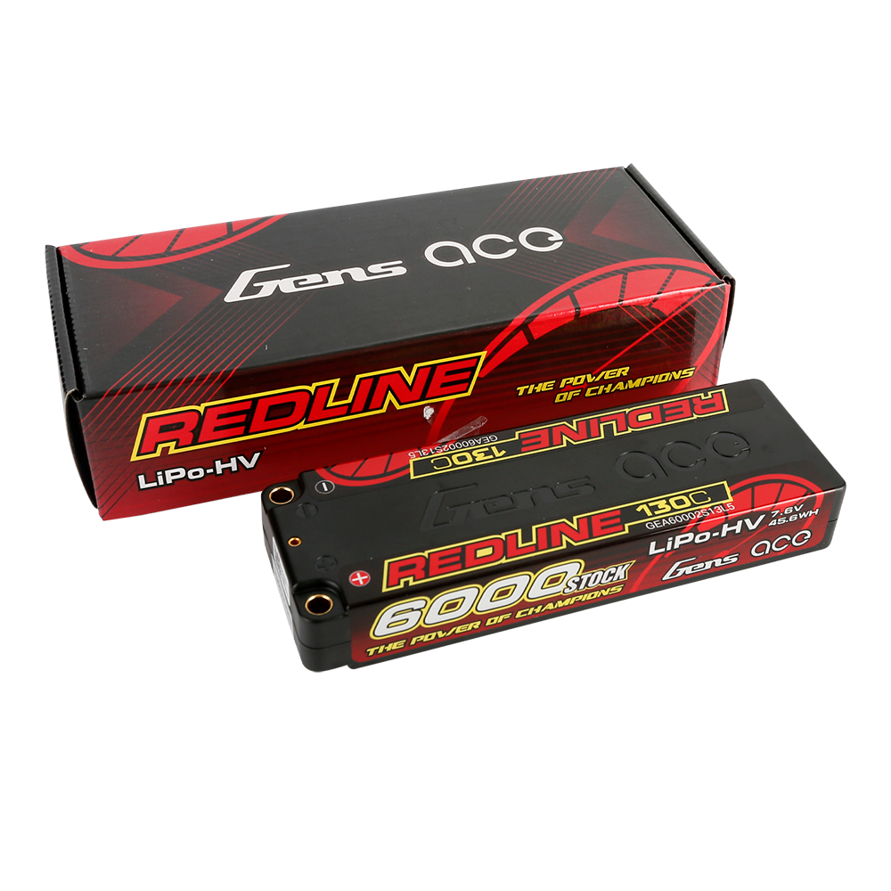 Gens ace Redline 6000mAh 2S 130C batterie LiPo HV 7,6V