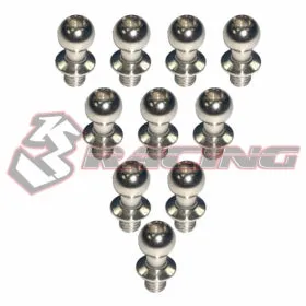 3Racing Parts BS4803S Rotule Acier 4.8 mm x10 D4