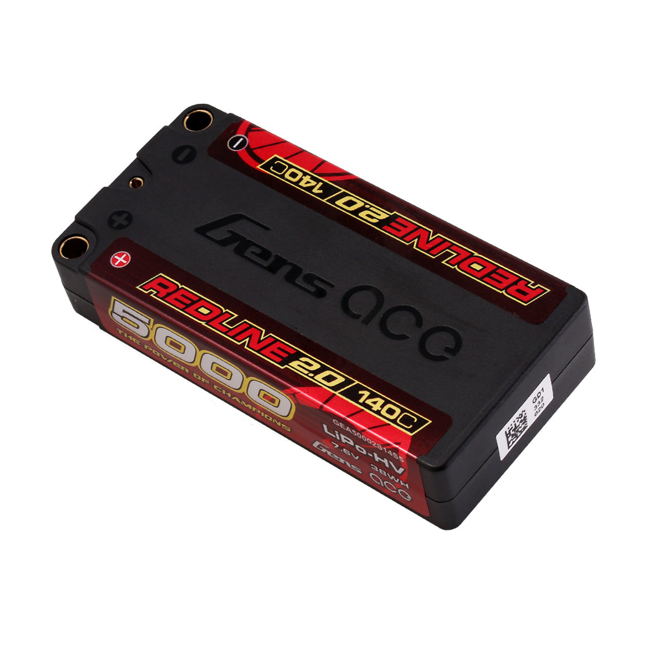 Gens Ace Redline 2.0 5000mAh 2S batterie LiPo HV Shorty