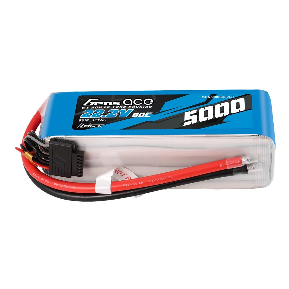 Gens Ace Sport batterie 5000mAh 6S 80C sans prise