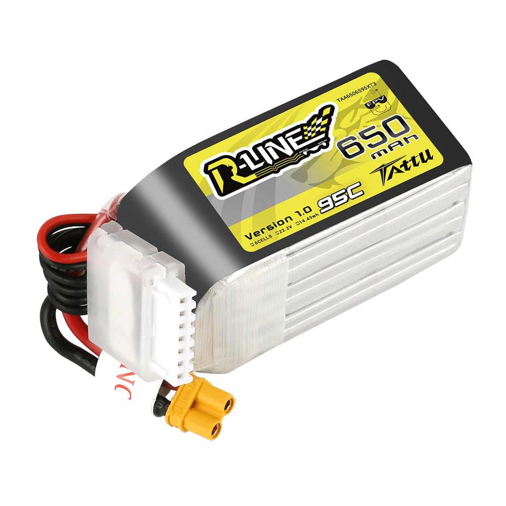 Gens Ace Tattu R-Line 650mAh 6S batterie LiPo XT30 95C