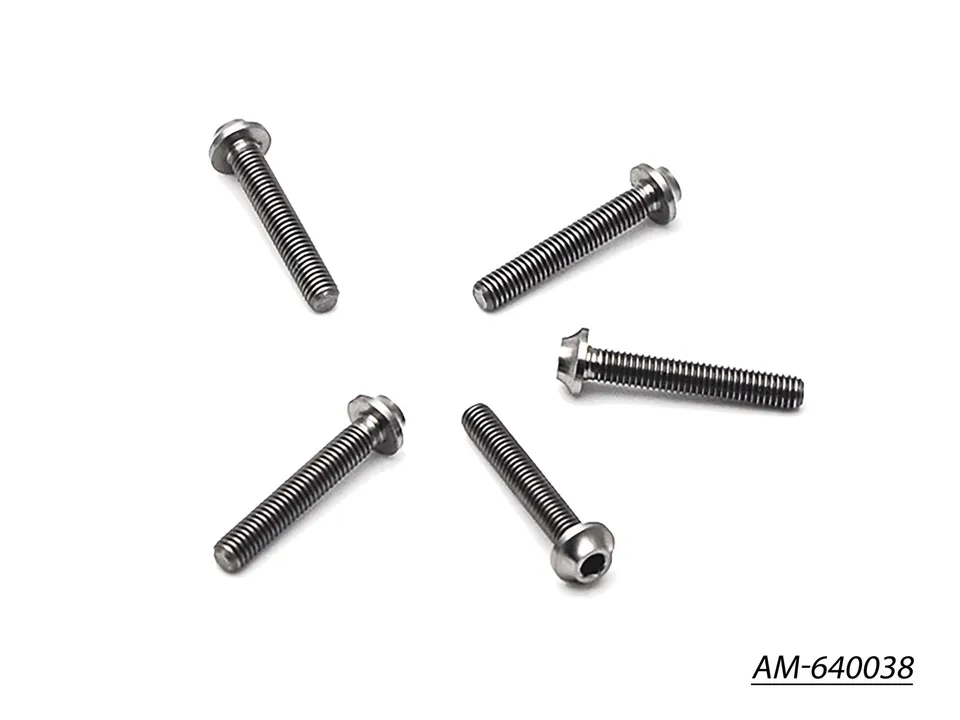 Arrowmax 64 Titanium vis M3x18 tête ronde x5 titane