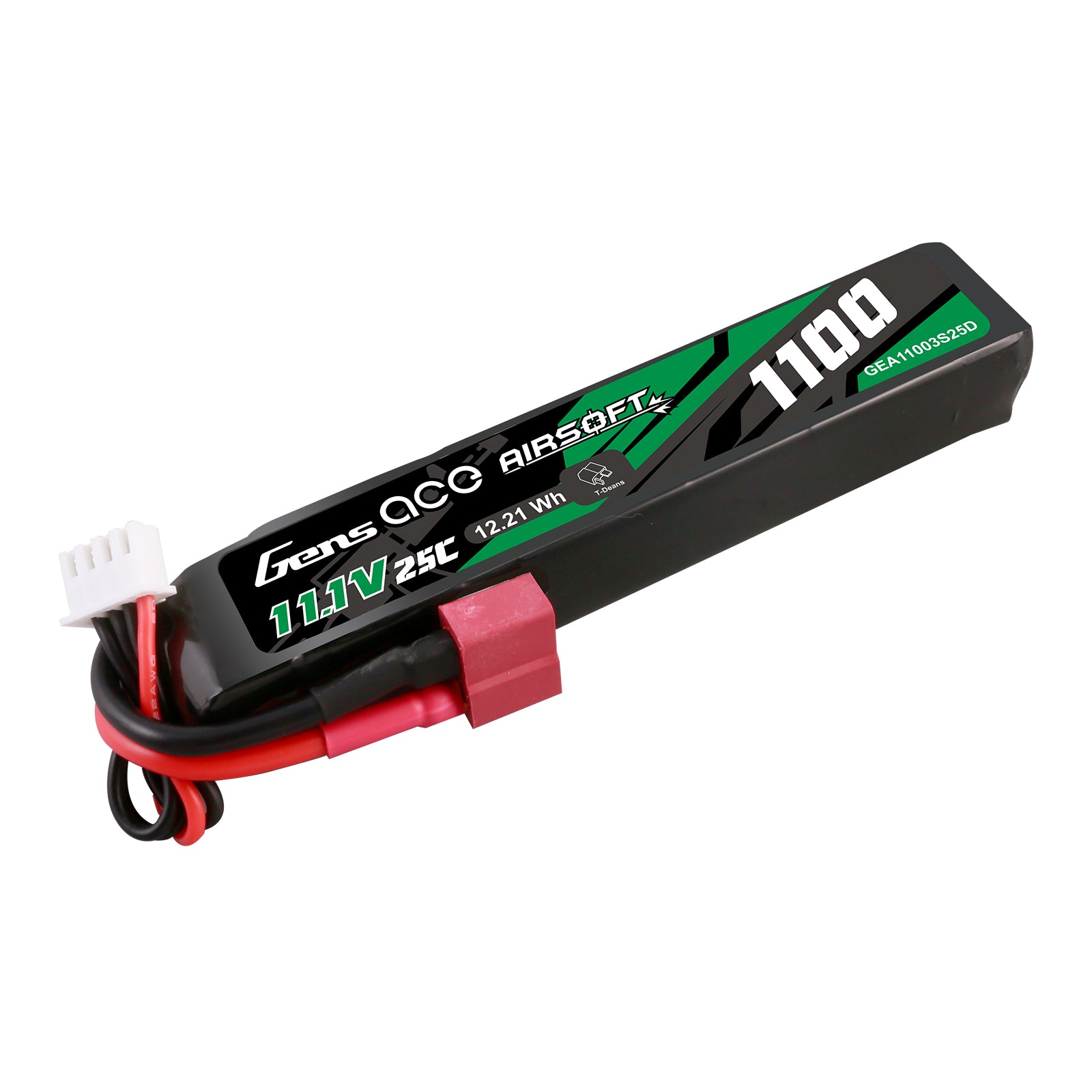 Gens Ace Airsoft 1100mAh 3S batterie LiPo 25C Deans