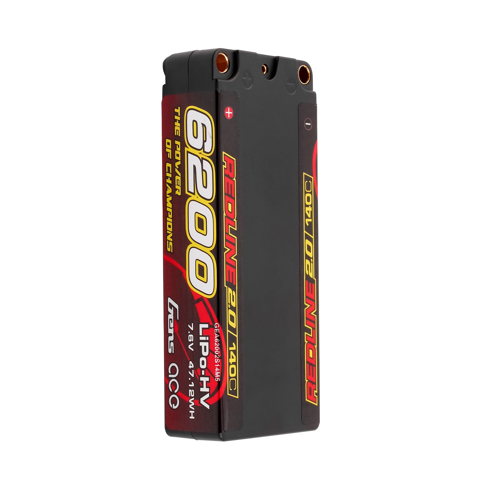 Gens Ace Redline 2.0 6200mAh 2S batterie LiPo 140C 7.6V HV