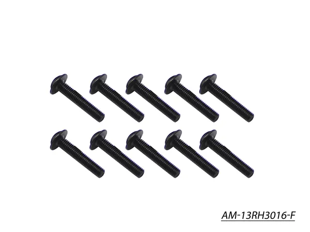 Arrowmax Screws vis M3x16 tête ronde à embase x10