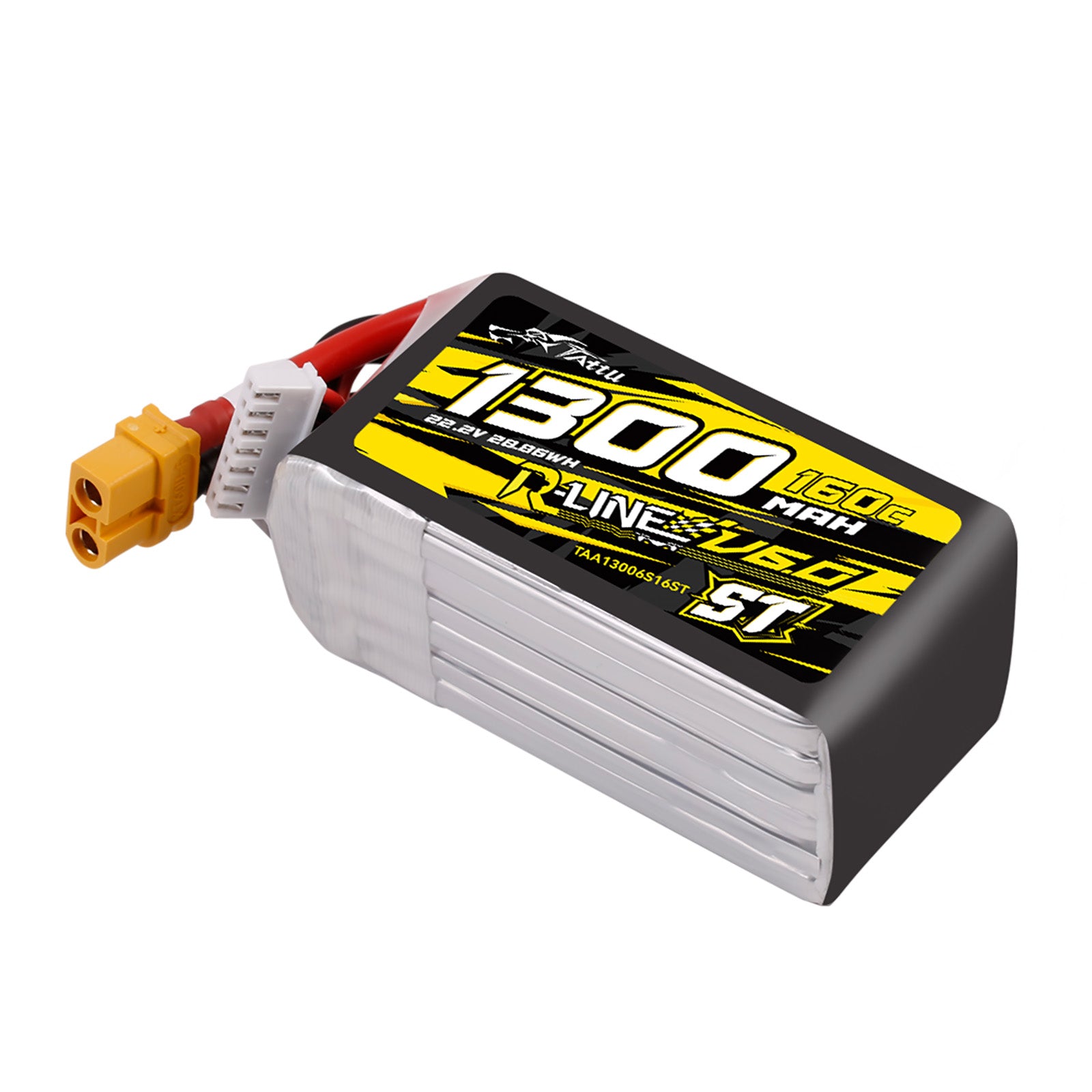 Tattu R-Line 6.0 1300mAh 6S 160C batterie LiPo XT60