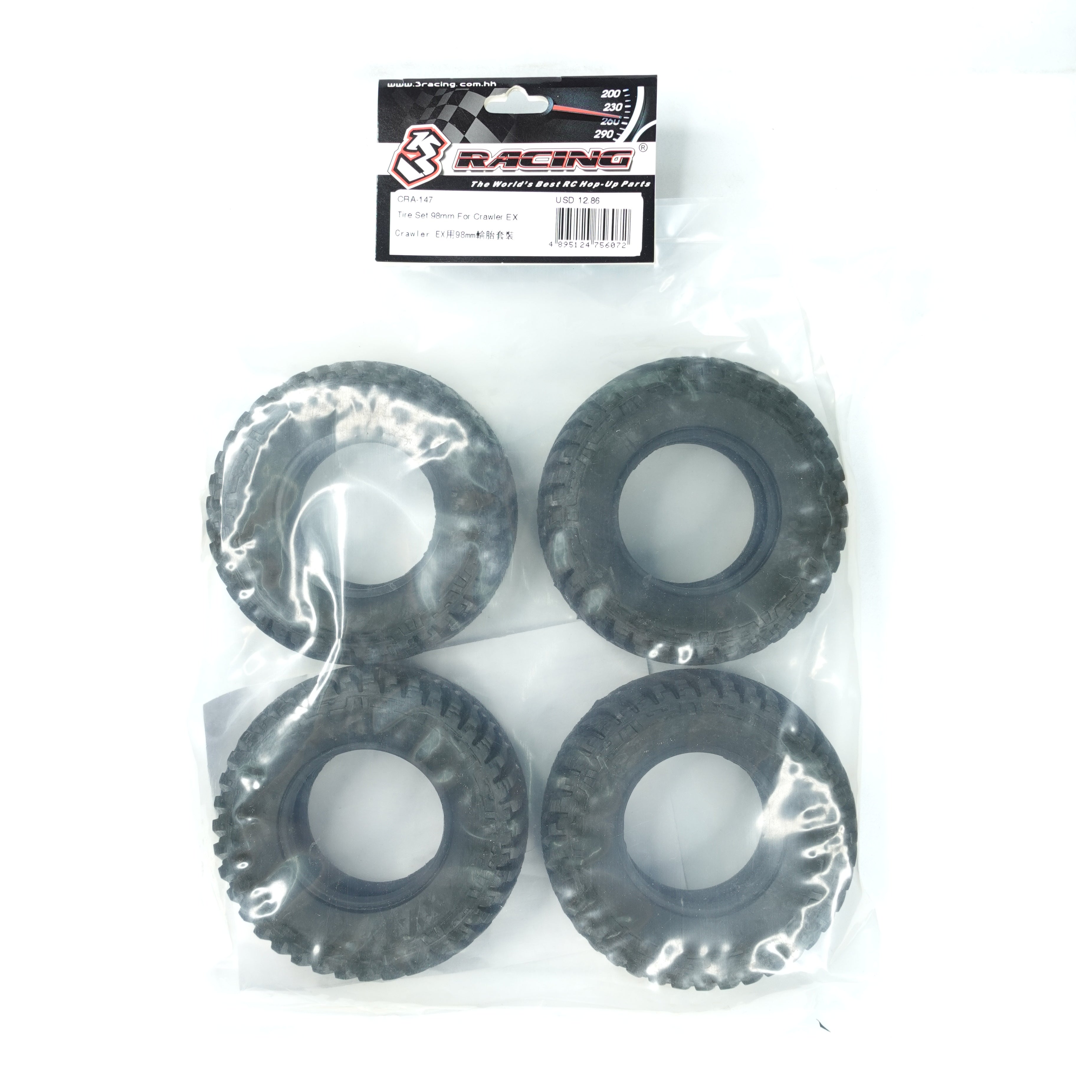 3Racing Crawler EX Real Pneus 98mm CRA-147