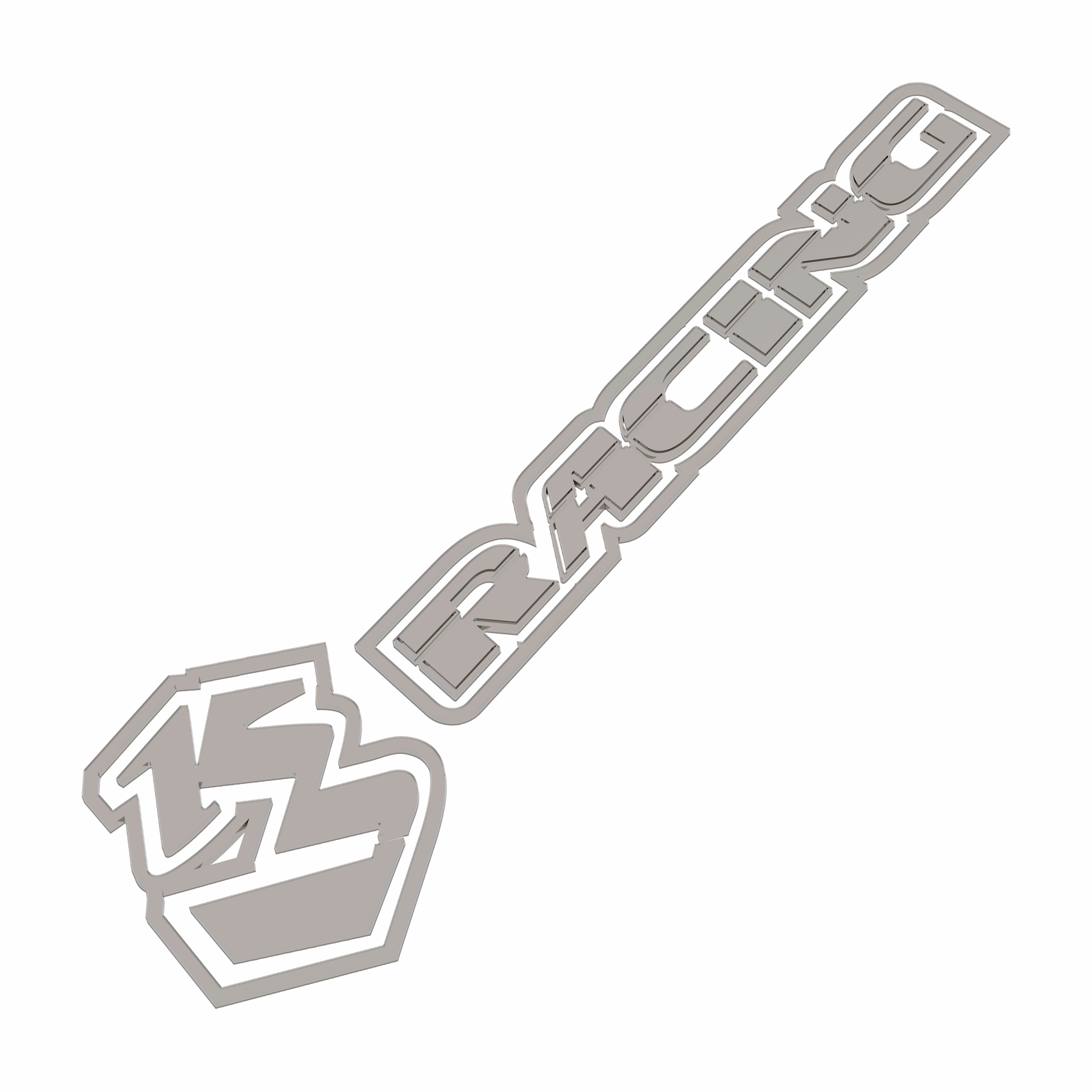 3Racing Sakura sticker 3D SAK-D607 logo 60mm doré