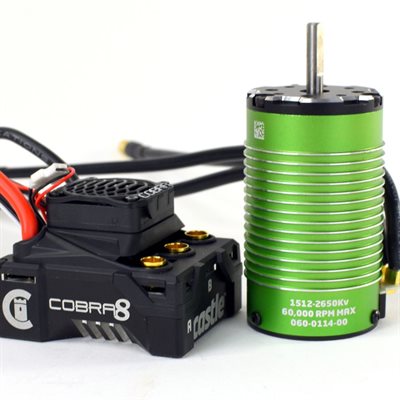 Castle Cobra 8 1512-2650KV V2 combo brushless 1/8 sensored