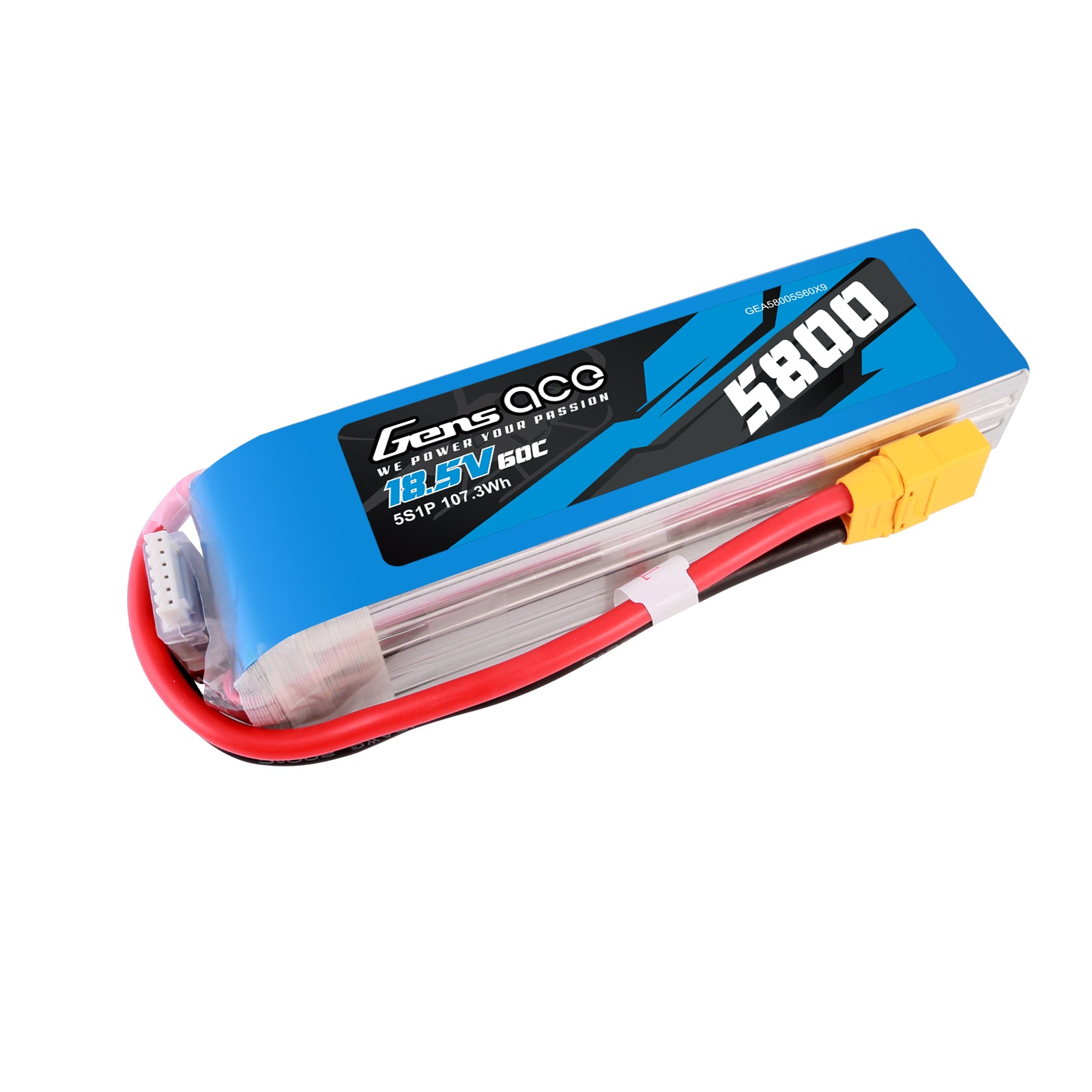 Gens Ace 5800mAh 5S 60C batterie LiPo XT90 18,5V