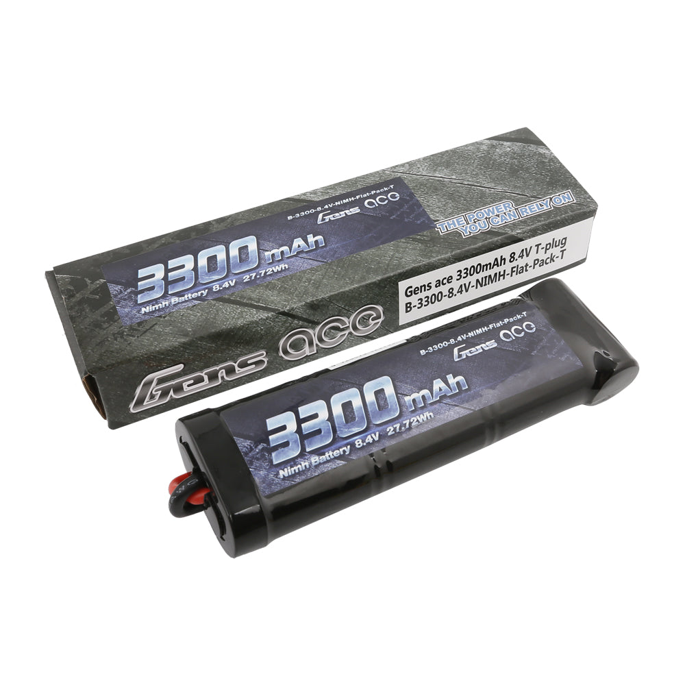 Gens Ace NiMH 3300mAh 8.4V batterie flat Deans 7S