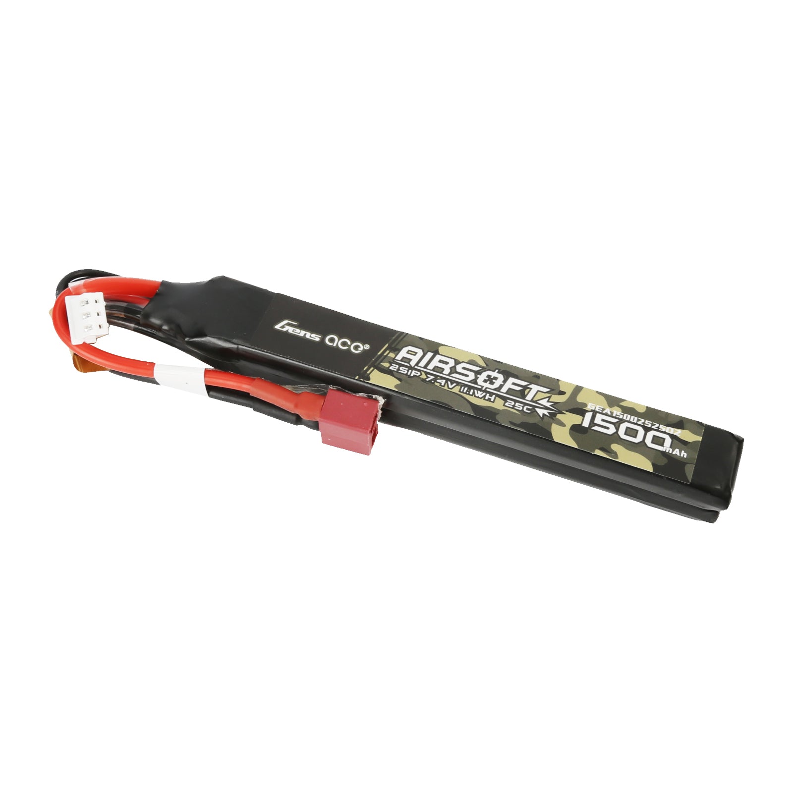 Gens ace Airsoft 1500mAh 2S 25C batterie LiPo 7.4V Deans Nunchuck
