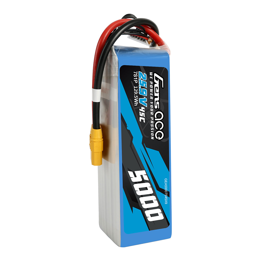 Gens Ace Air Classic 5000mAh 7S 45C Batterie Lipo XT90 héli
