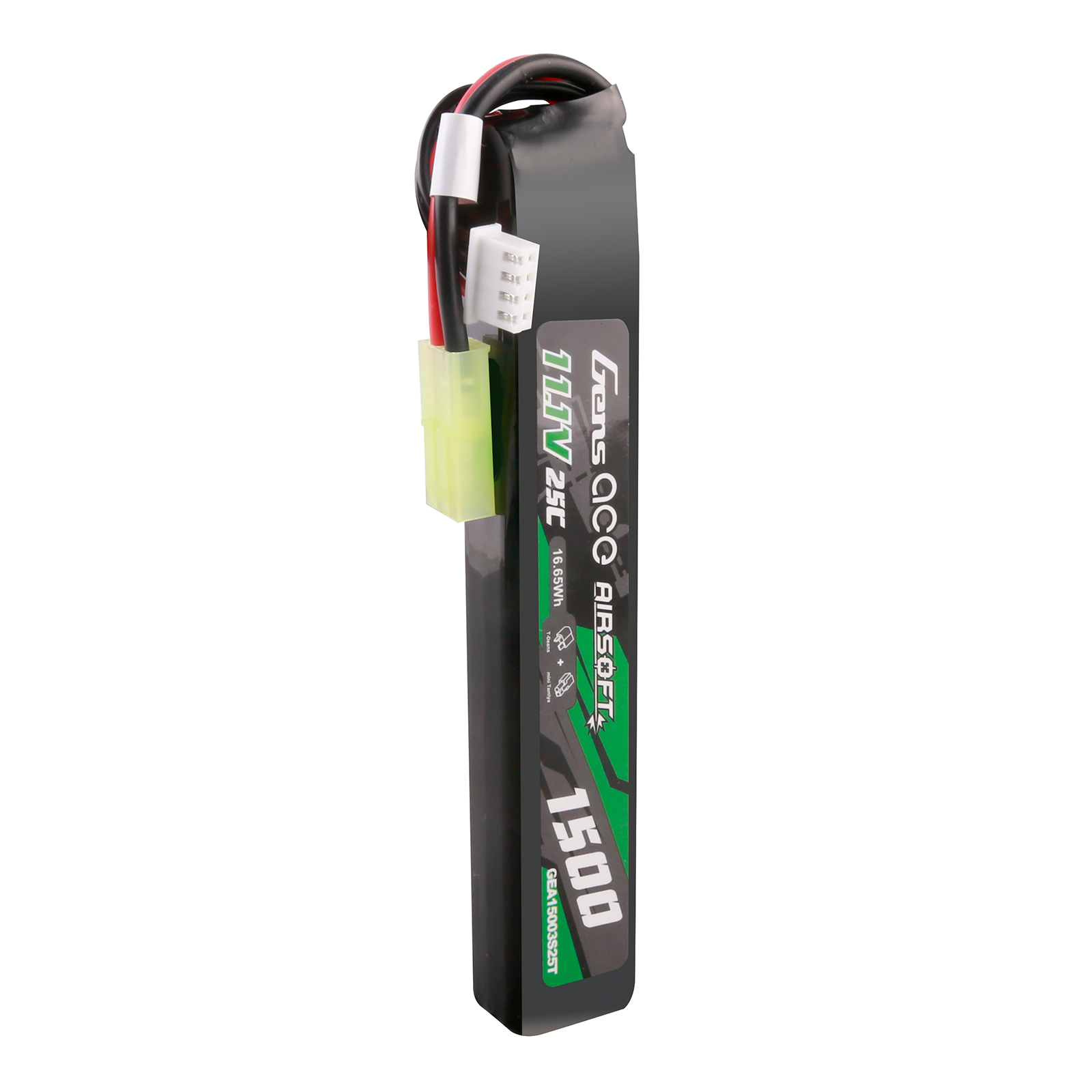 Gens Ace Airsoft Battery 1500mAh 3S batterie lipo 11.1V mini Tamiya