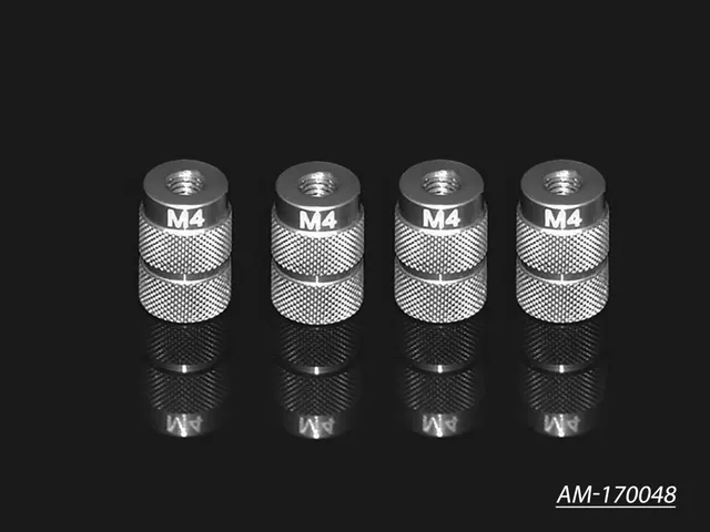 Arrowmax AM-170048 écrou alu 4 mm système réglage 1/10 lot 4