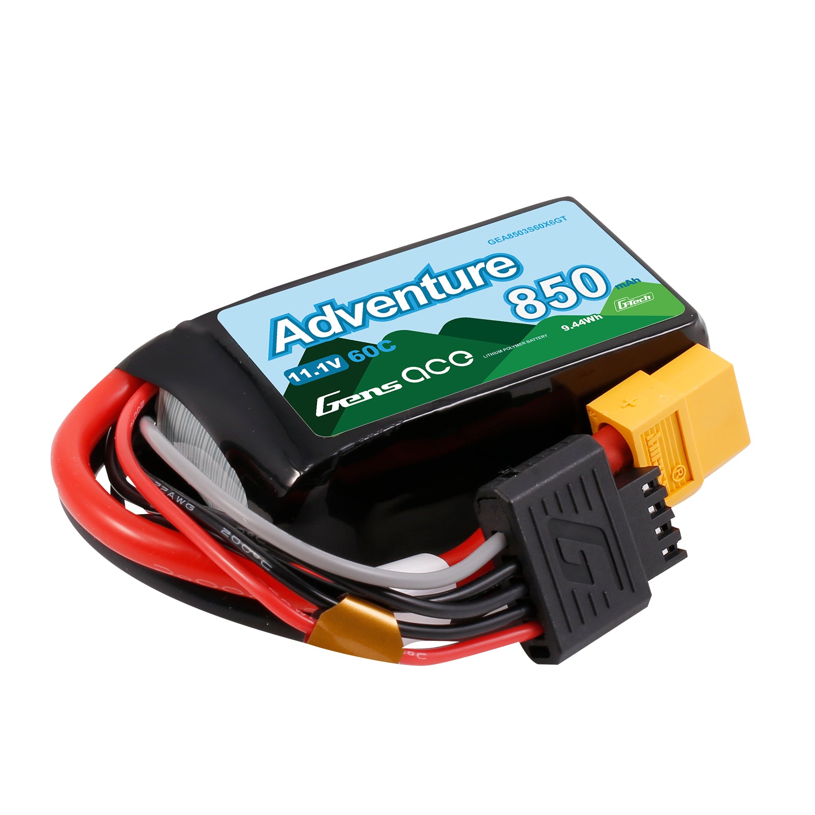 Gens Ace Adventure 850mAh 3S 11.1V Batterie Lipo XT60