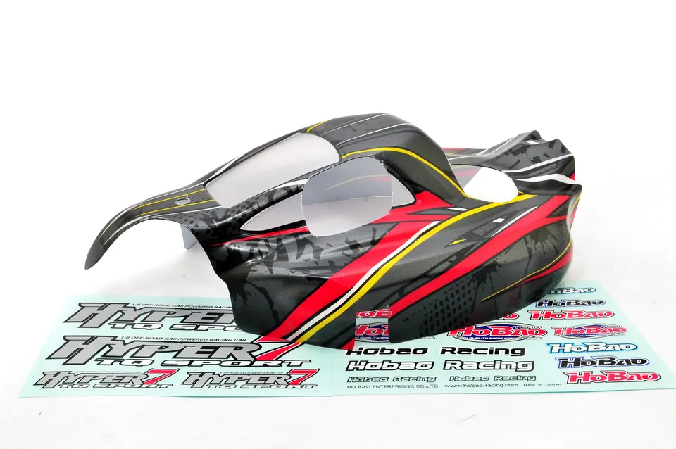 Hobao Hyper 7 TQ carrosserie buggy 1/8 grise imprimée