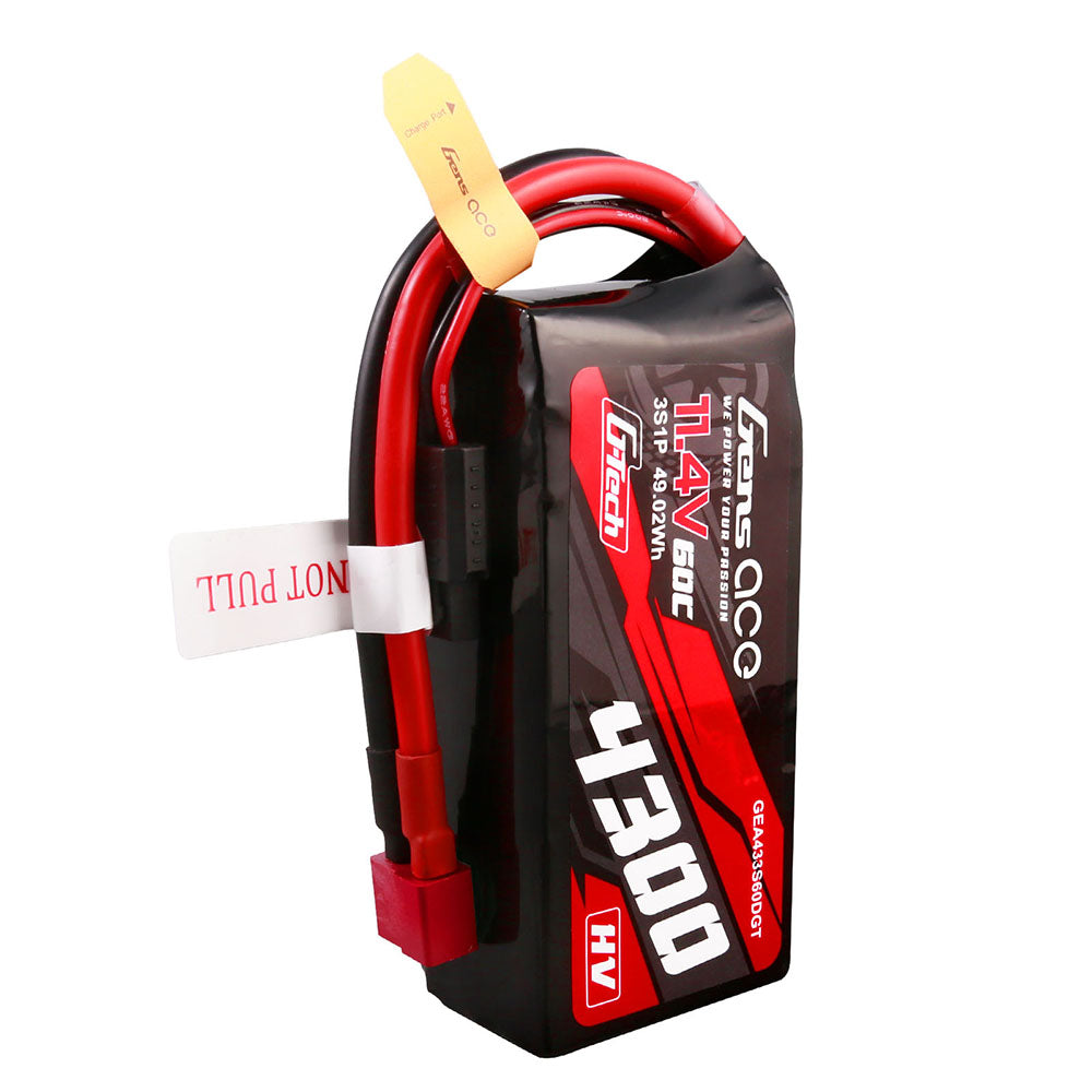 Gens Ace Car Classic 4300mAh 3S batterie LiPo HV 60C Deans