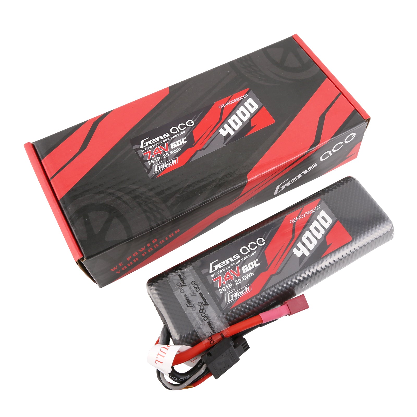 Gens Ace Classic 4000mAh 2S batterie hardcase Deans 60C