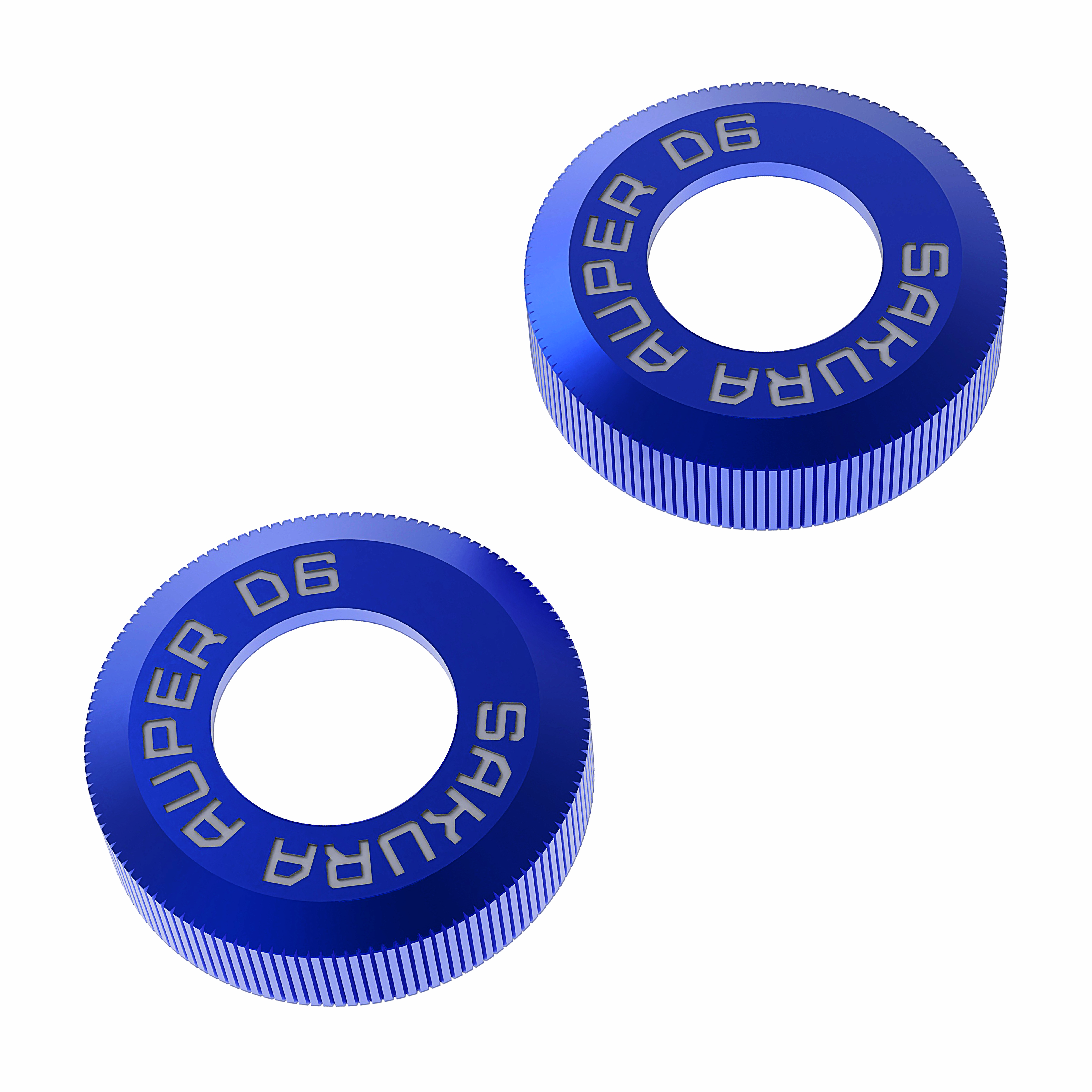 3Racing AuperD5 SAK-D6818B bouchon amortisseur alu bleu x2