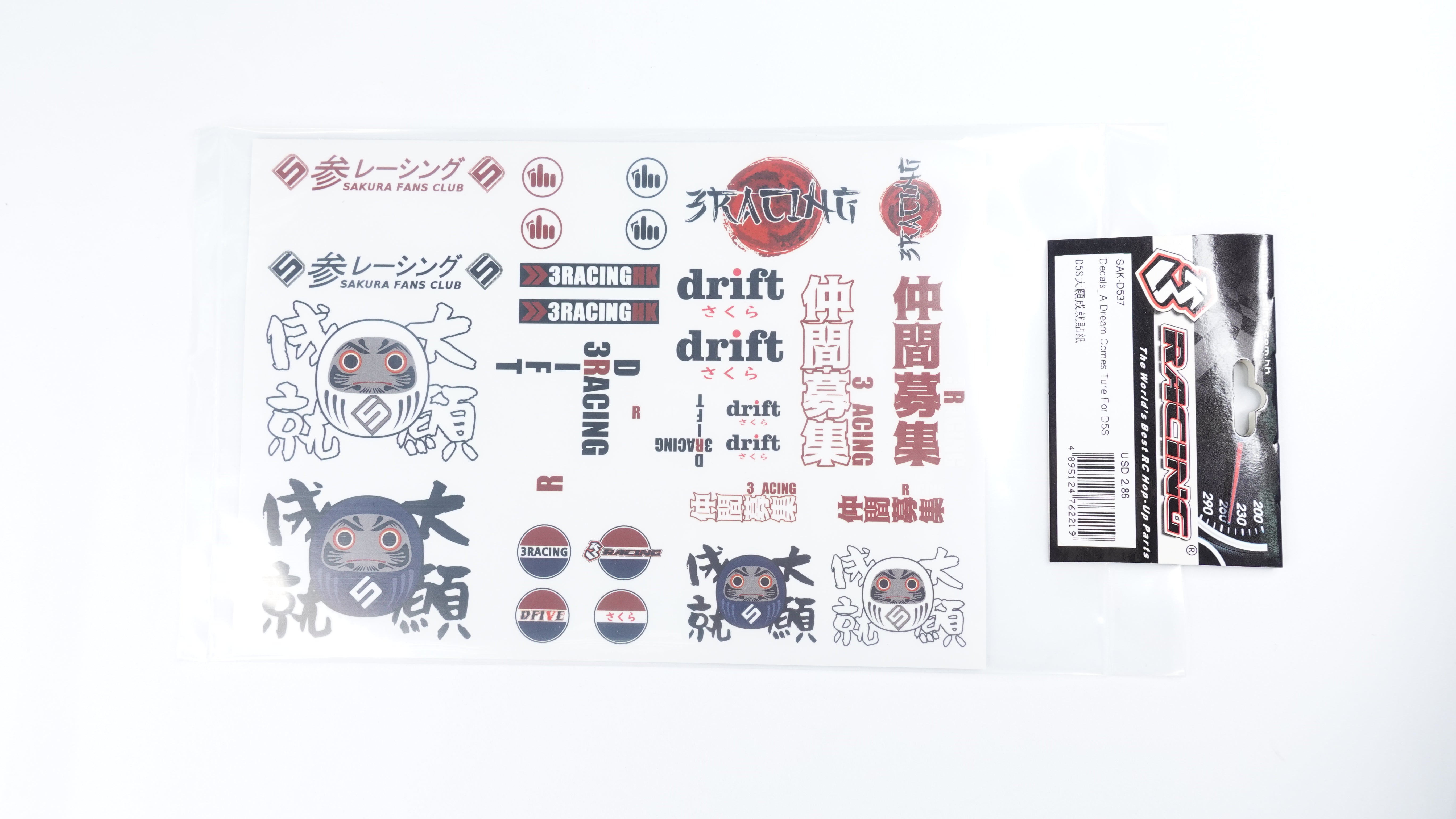 3Racing Sakura SAK-D537 stickers D5S Dream