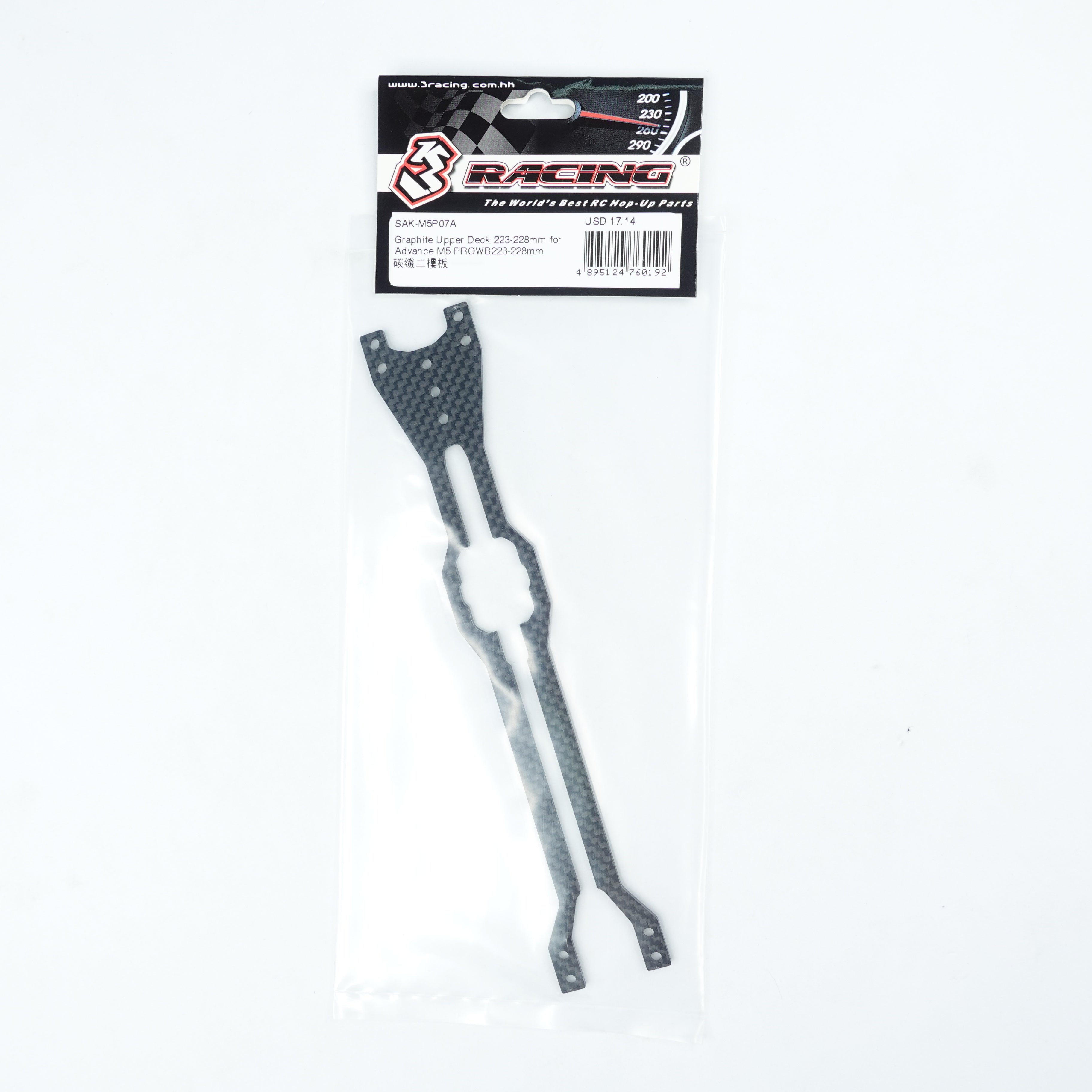 3Racing Advance SAK-M5P07A platine supérieure 223-228mm