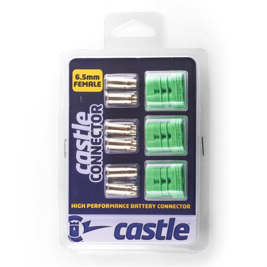 Castle Connecteurs 6.5mm polarisés pack mâle/femelle