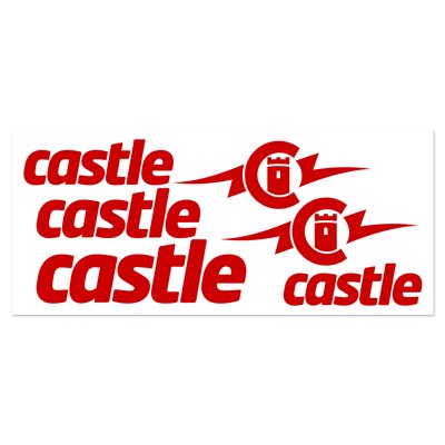 Castle Vinyl Decals stickers RC vinyle noir lot 6
