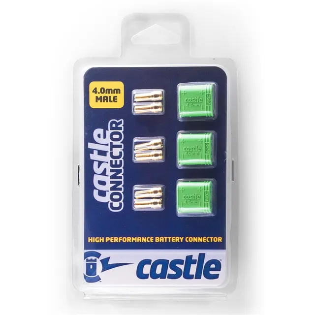 Castle Creations 4.0mm connecteurs polarisés pack mâle