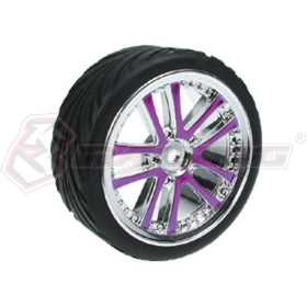 3Racing 5 Dual Spoke Roues Touring 1/10 24mm Noires x4