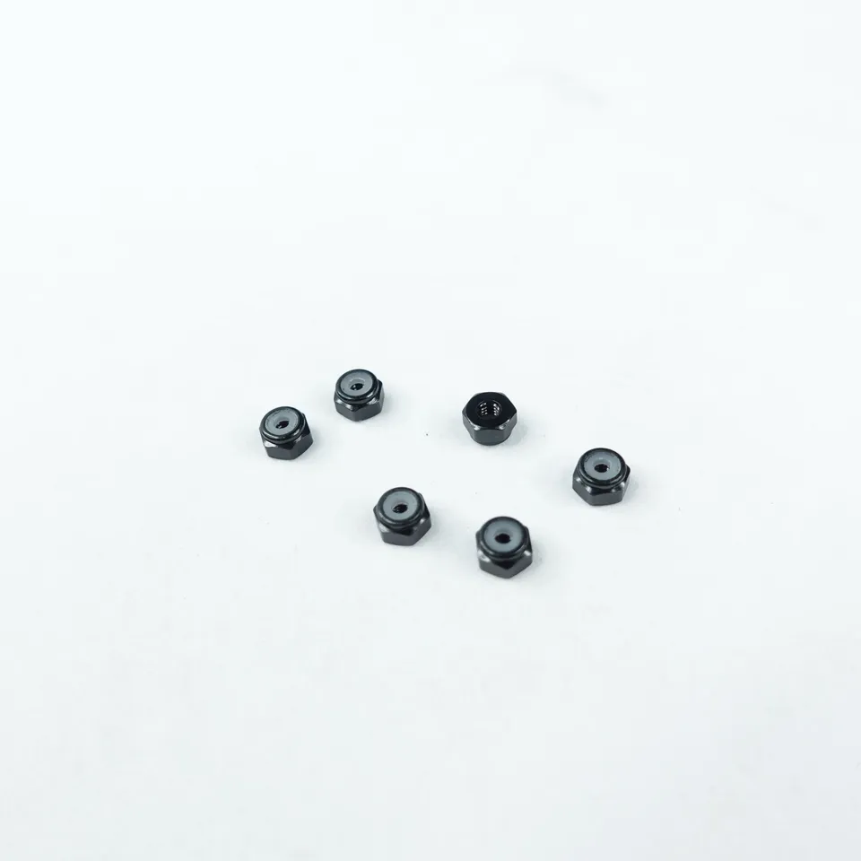 3Racing Parts 3RAC-N20/V2 écrou alu 2mm x6 noir