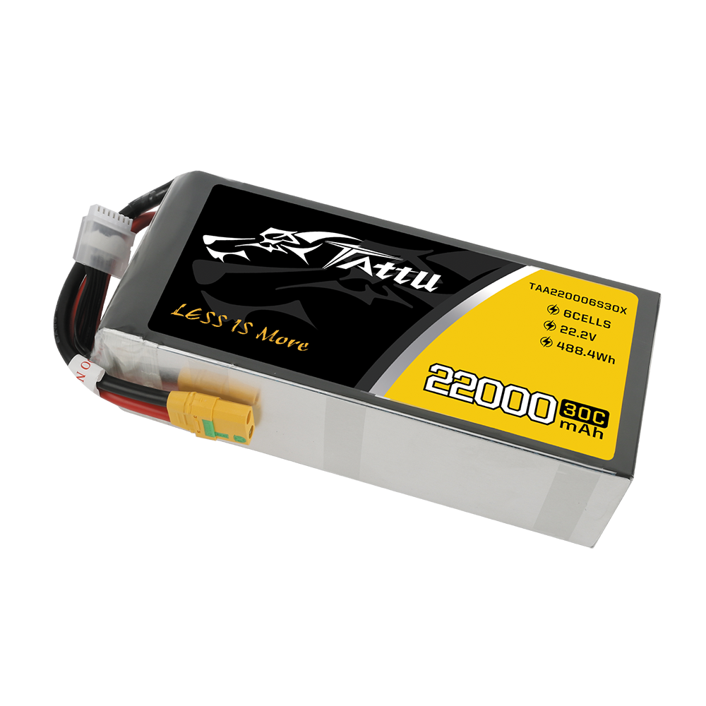 Tattu 22000mAh 6S 30C batterie LiPo 22,2V XT90-S drone