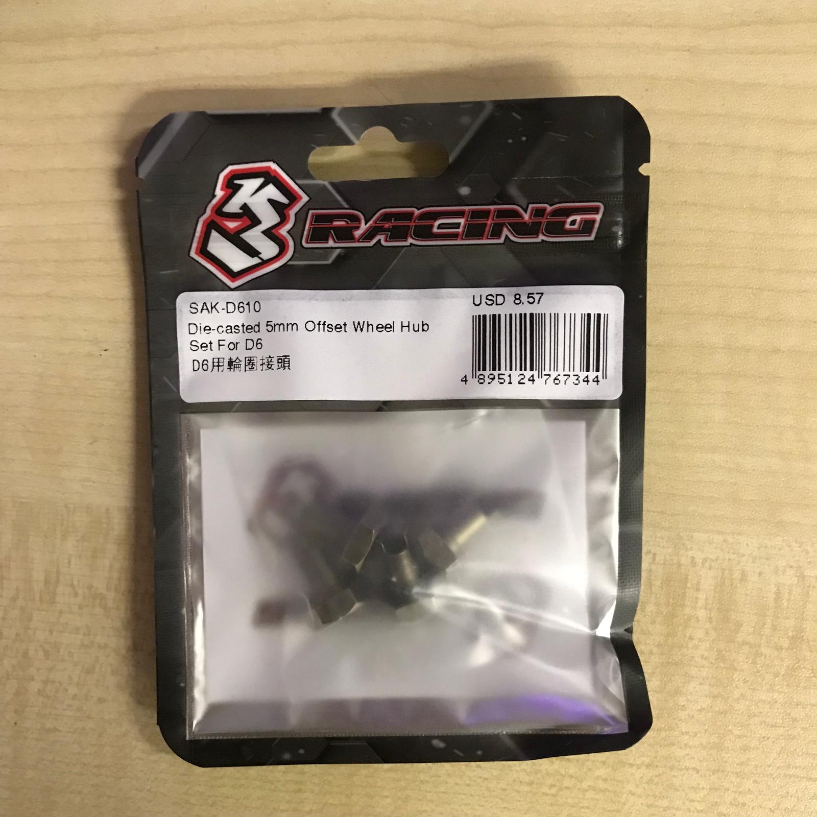 3Racing Sakura SAK-D610 hexagones alu 5mm déport D6