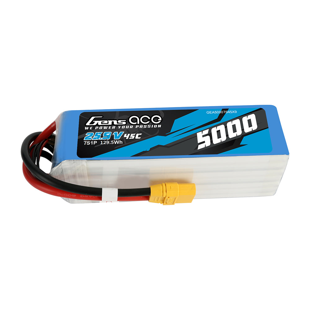 Gens Ace Air Classic 5000mAh 7S 45C Batterie Lipo XT90 héli