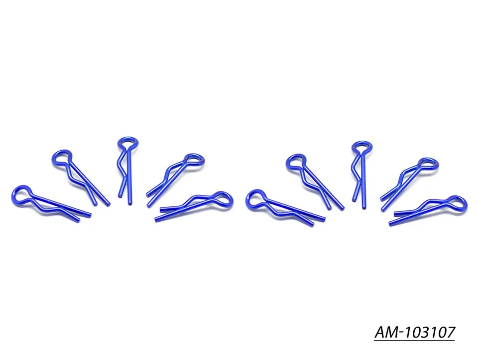 Arrowmax Body Clip AM-103107 clips carrosserie 1/10 bleu x10