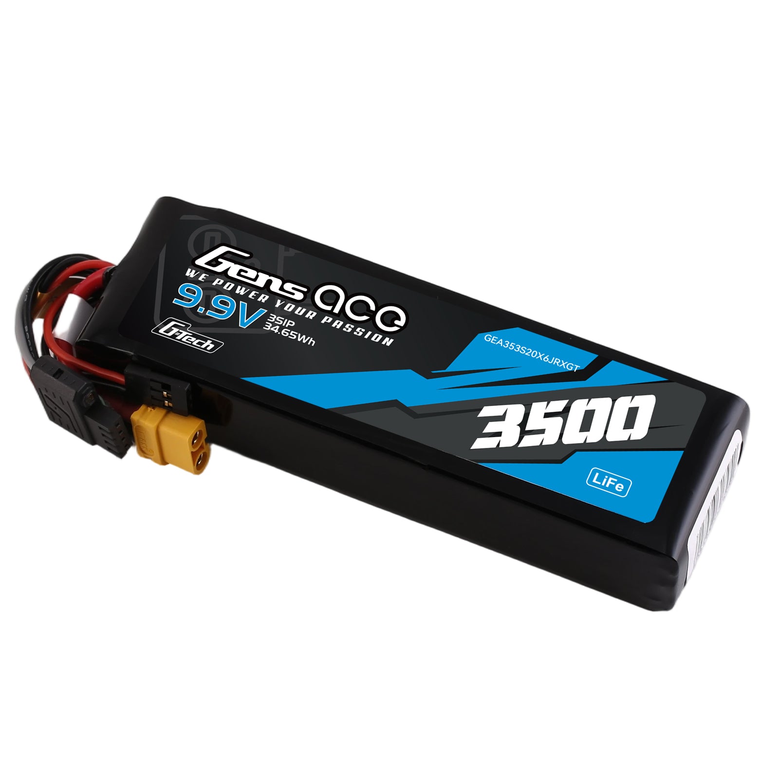 Gens Ace 3500mAh 3S 9,9V LiFe TX RX XT60