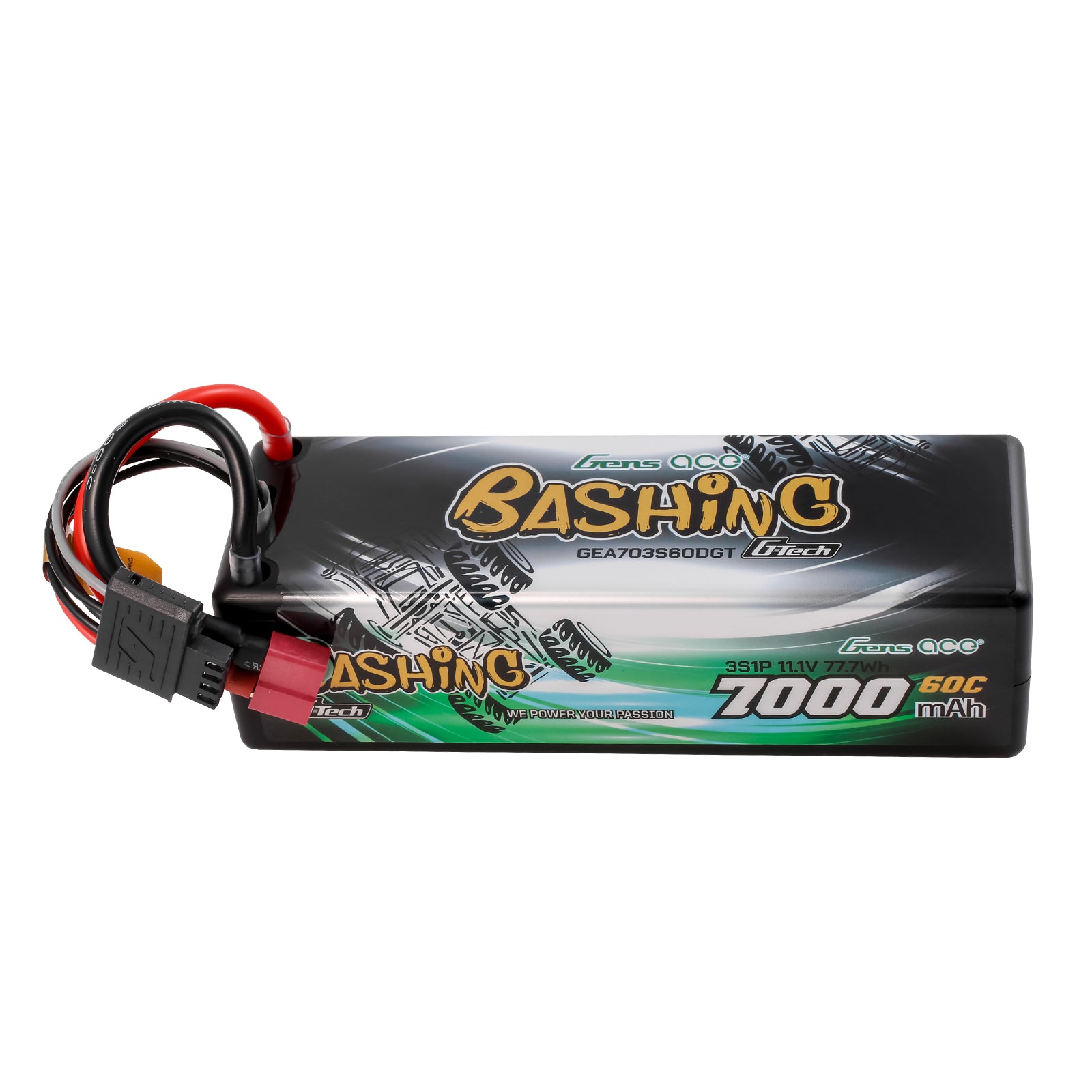 Gens Ace Bashing 7000mAh 3S batterie LiPo 11.1V 60C Deans