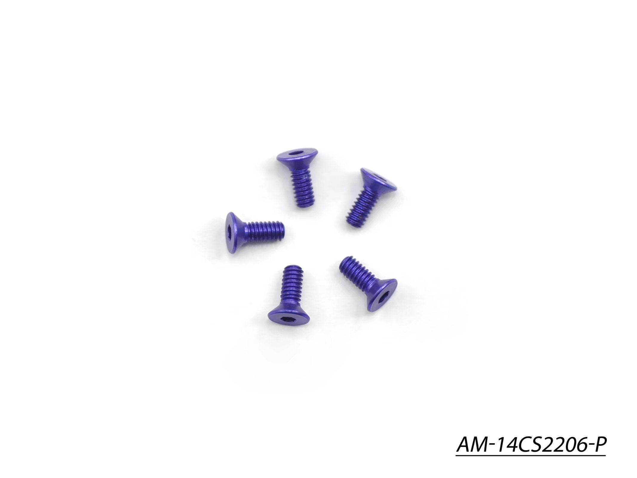 Arrowmax Screws Vis Alu Fraisée M2.2x6 Violet x5 7075