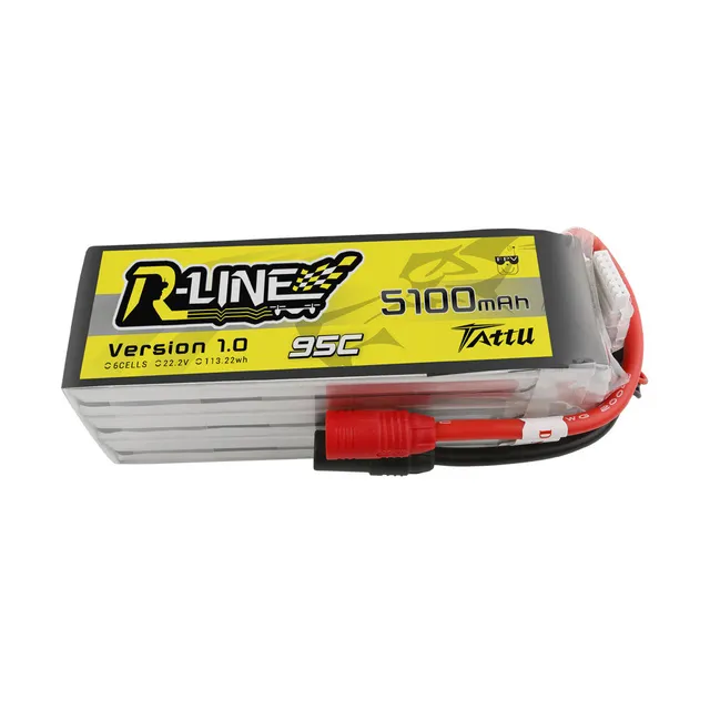 Tattu R-Line batterie FPV 5100mAh 6S 22.2V 95C AS150
