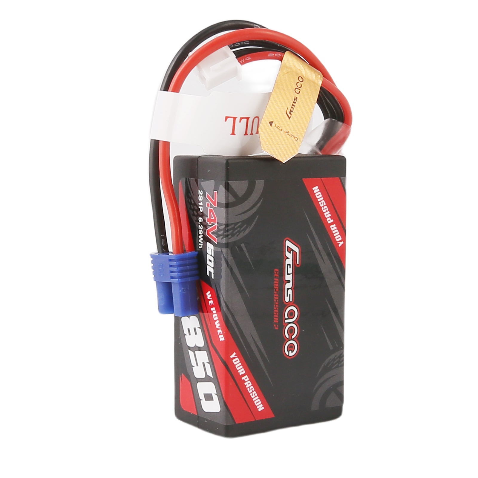Gens Ace Car Classic 850mAh 2S 60C batterie LiPo 7.4V EC2
