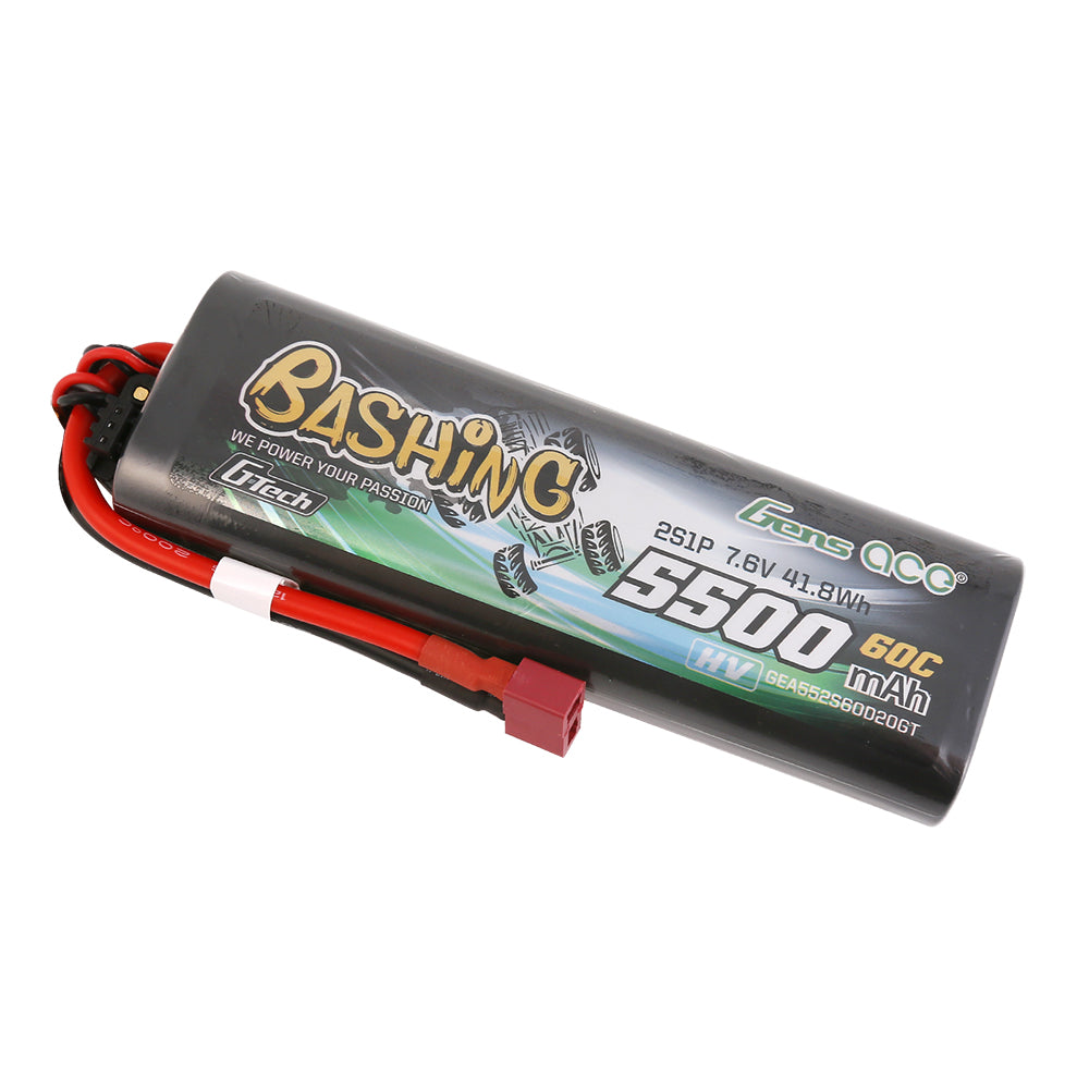 Gens Ace Bashing 5500mAh 2S 60C Batterie LiPo Deans HV