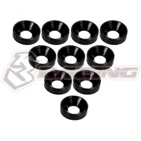 3RACING PARTS Rondelle alu fraisée M3 x10 noir