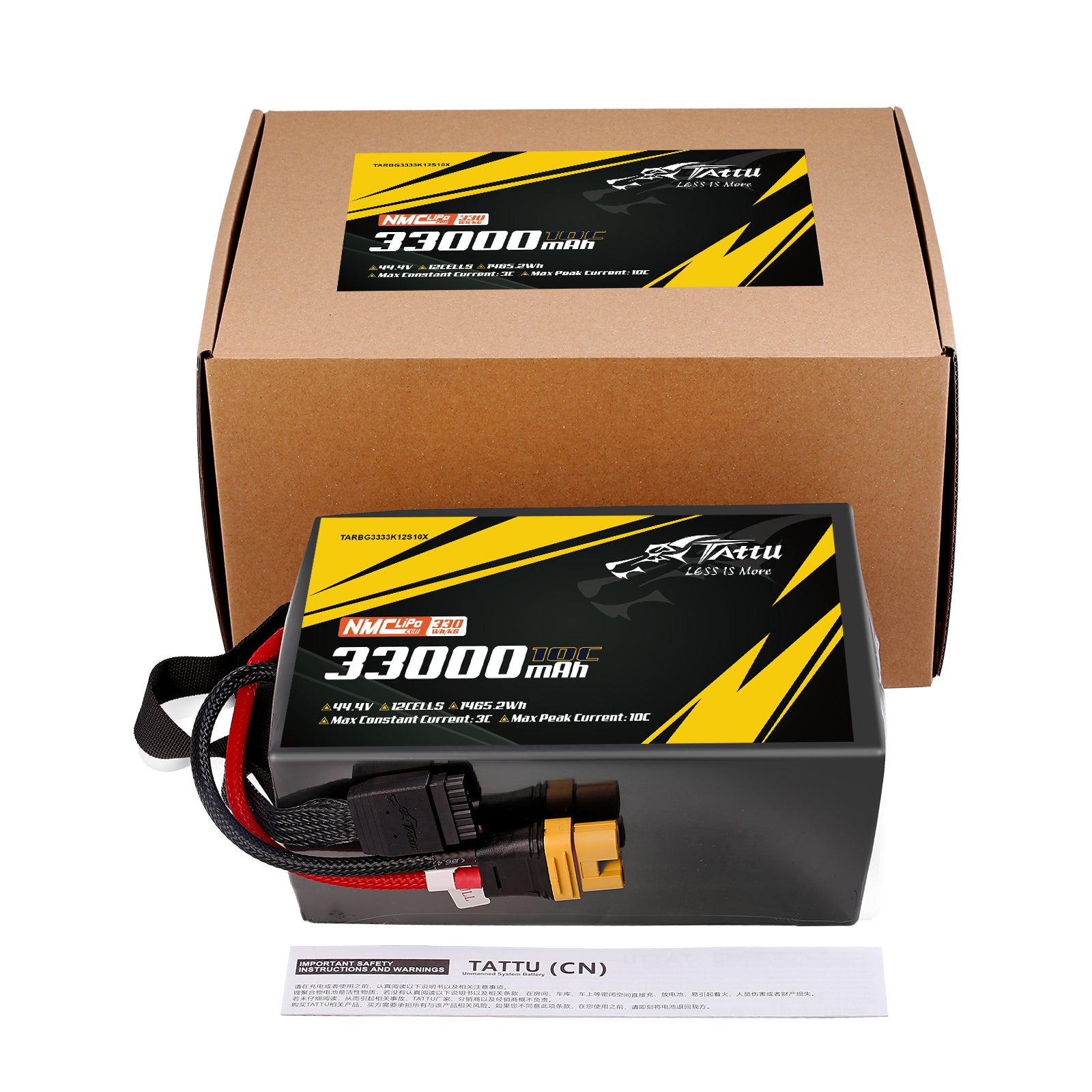 Tattu Semi-Solid 33000mAh 12S Batterie Lipo AS150U-F 44,4V
