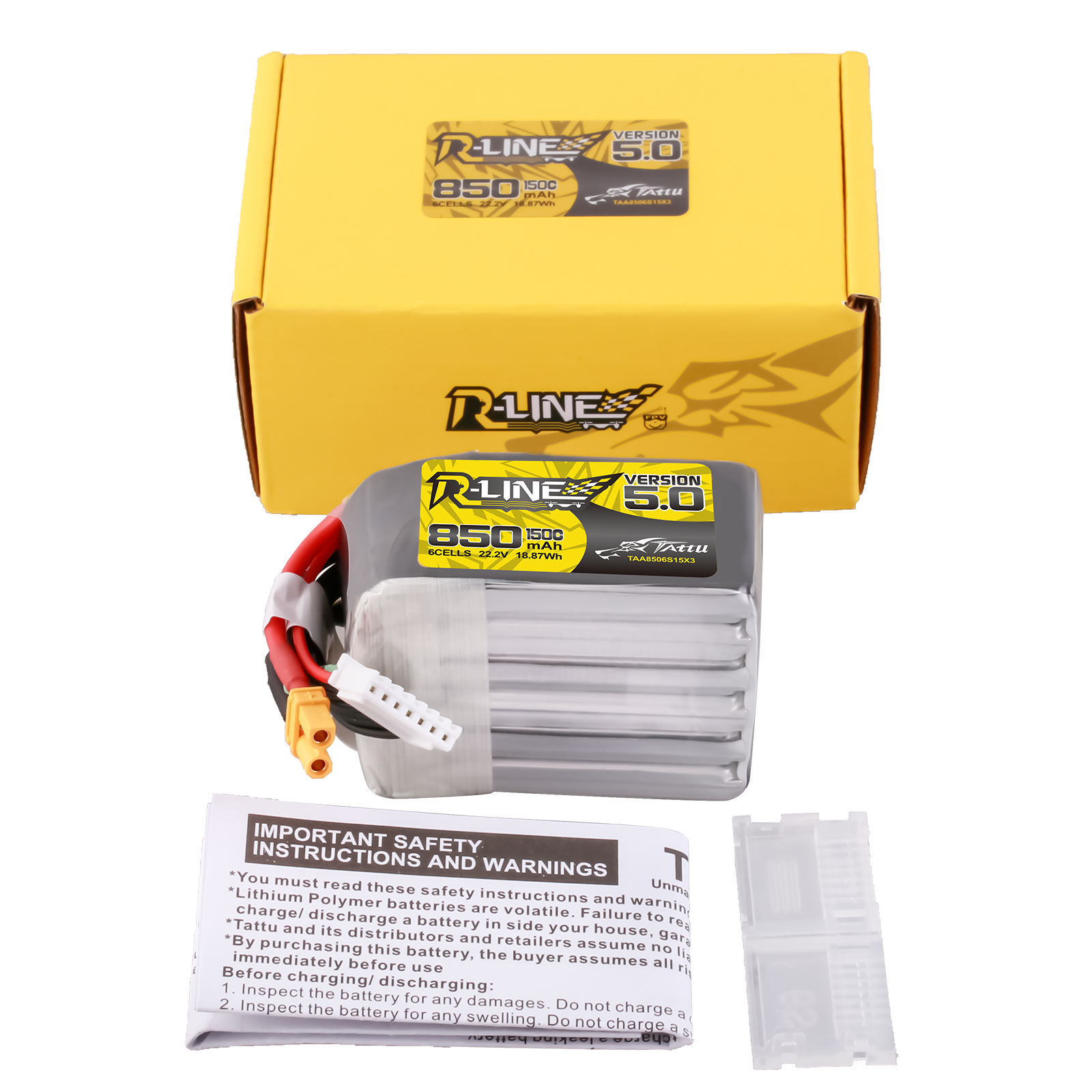 Gens Ace Tattu R-Line batterie 850mAh 6S 150C XT30