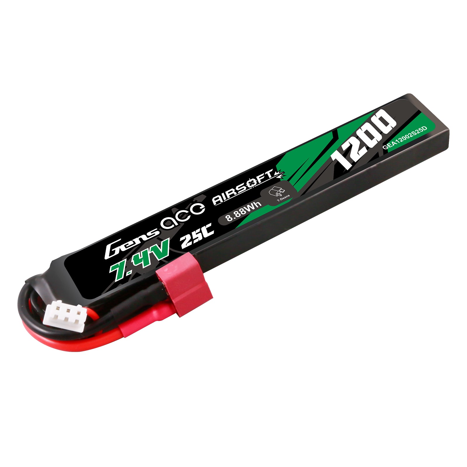 Gens Ace Airsoft 1200mAh 2S 25C batterie LiPo Deans