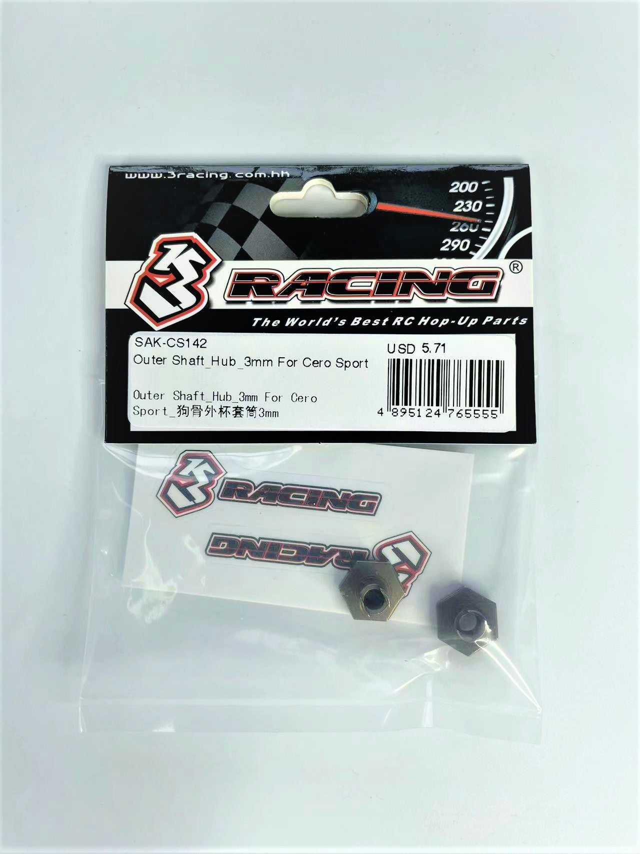 3Racing Cero SAK-CS142 Axe Moyeu 3mm Cero Sport