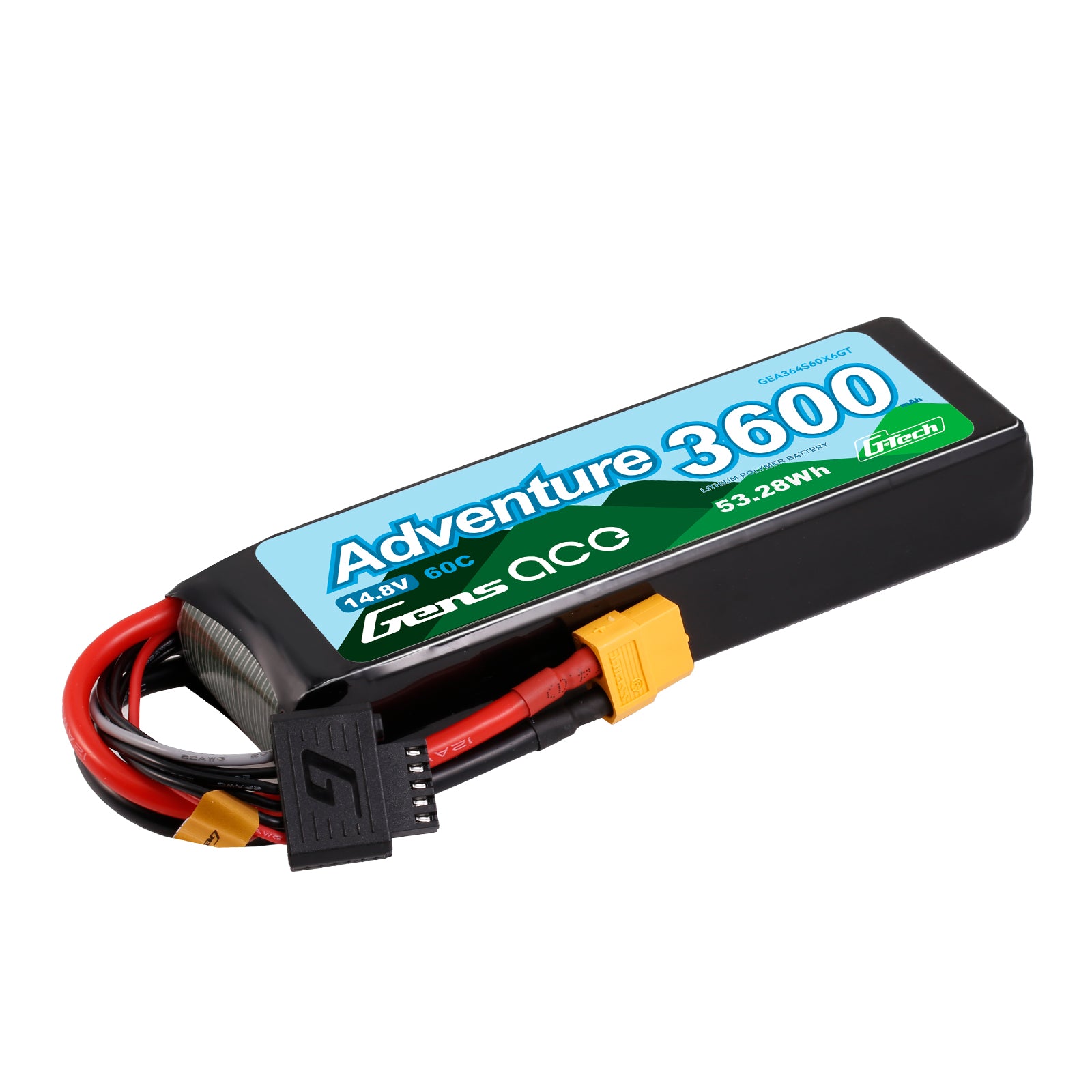 Gens Ace Adventure 3600mAh 4S batterie LiPo 14.8V 60C XT60