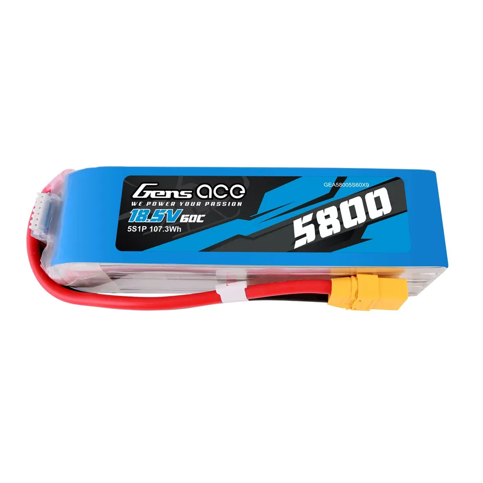Gens Ace 5800mAh 5S 60C batterie LiPo XT90 18,5V