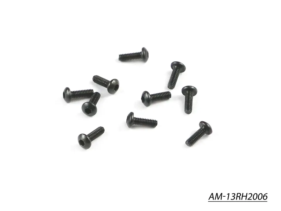 Arrowmax Screws vis allen tête ronde M2x6 acier x10
